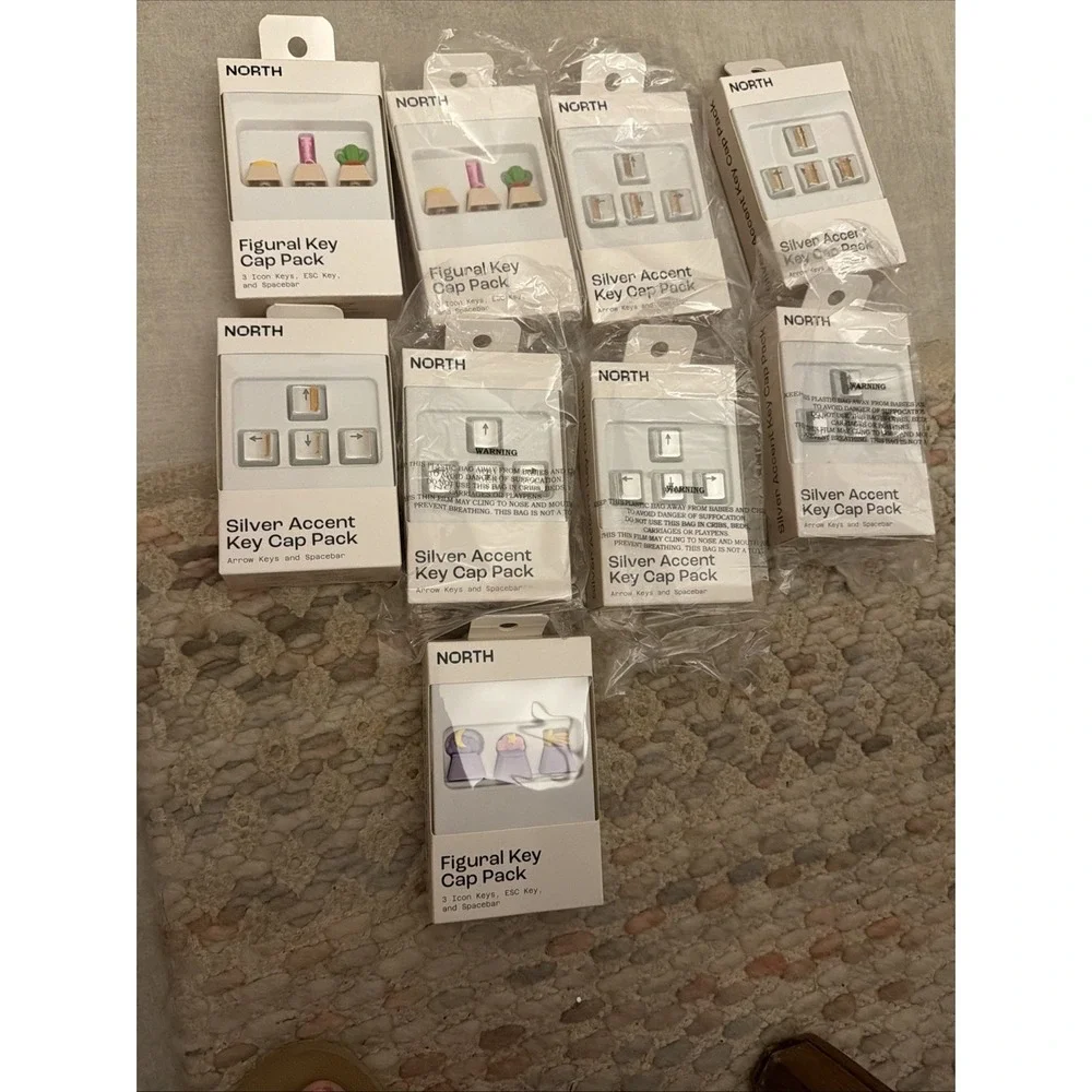 north figural key cap pack Lot Of 9 Packs New